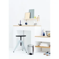 Brabantia New Icon pedal bin 3 liter, Matt steel fingerprint proof Silver-coloured Sale