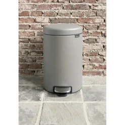 Brabantia New Icon pedal bin 12 liter, Mineral concrete Grey
