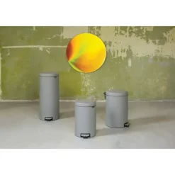 Brabantia New Icon pedal bin 12 liter, Mineral concrete Grey