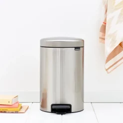 Brabantia New Icon pedal bin 12 liter, matte steel finger-print proof Silver-coloured Best