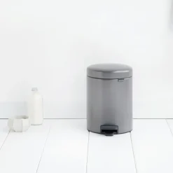 Brabantia New Icon pedal bin 5 liter, platinum Silver-coloured Hot