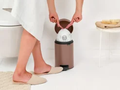 Brabantia New Icon pedal bin 3 liter, Satin taupe Brown