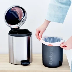 Brabantia New Icon pedal bin 5 liter, matte steel Silver-coloured Sale
