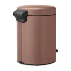 Brabantia New Icon pedal bin 5 liter, Satin taupe Brown Outlet