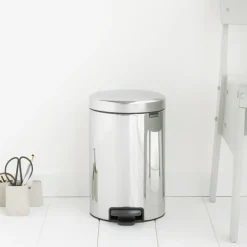 Brabantia New Icon pedal bin 12 liter, brilliant steel Silver-coloured Sale