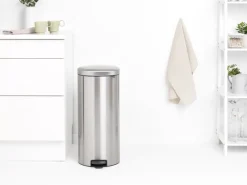Brabantia New Icon pedal bin 30 liter, Matt steel fingerprint proof Silver-coloured Discount