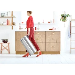 Brabantia New Icon pedal bin 30 liter, Matt steel fingerprint proof Silver-coloured Discount
