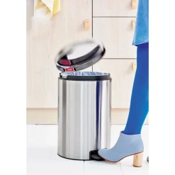Brabantia New Icon pedal bin 20 liter, Matt steel fingerprint proof Silver-coloured Online