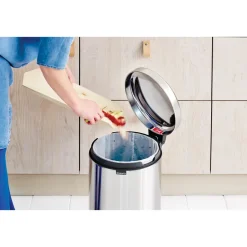 Brabantia New Icon pedal bin 20 liter, Matt steel fingerprint proof Silver-coloured Online