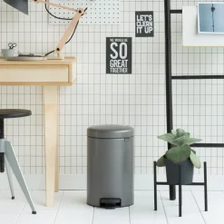Brabantia New Icon pedal bin 12 liter, platinum Silver-coloured Best