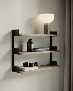 New Works Tea Shelf wall-hung shelf 46x62.5 cm, Walnut BlackBrown Outlet
