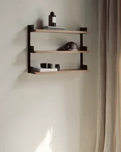 New Works Tea Shelf wall-hung shelf 46x62.5 cm, Walnut BlackBrown Outlet