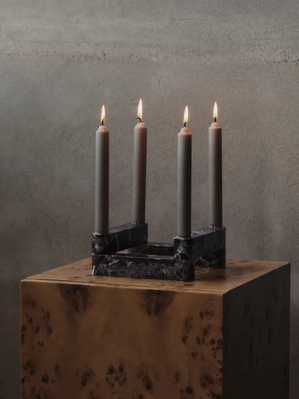 Ferm Living Newel module candlestick 4 pieces, Red Outlet