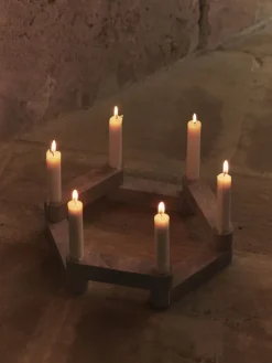 Ferm Living Newel module candlestick 6 piecesn, Travertine Beige Discount