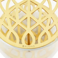 KLONG Äng vase, small, brass Gold-colouredTransparent Discount