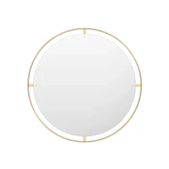 Audo Copenhagen Nimbus mirror, Polished brass, ø110 Gold-coloured Hot