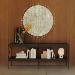 Audo Copenhagen Nimbus mirror, Polished brass, ø110 Gold-coloured Hot