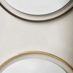 Audo Copenhagen Nimbus mirror, Polished brass, ø110 Gold-coloured Hot