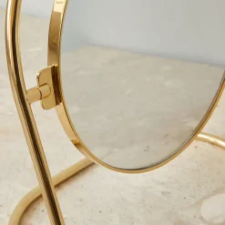 Audo Copenhagen Nimbus table mirror 25 cm, Polished brass Gold-coloured Online