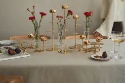 Hilke Collection Ninfea Alta candlestick 40 cm, Brass Gold-coloured Online