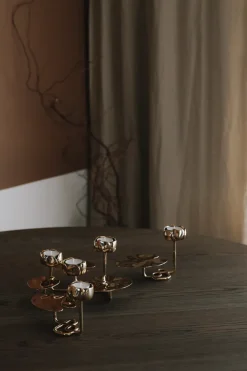 Hilke Collection Ninfea No.1 candlestick, Brass Gold-coloured Best