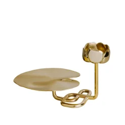 Hilke Collection Ninfea No.2 candlestick, Brass Gold-coloured Outlet