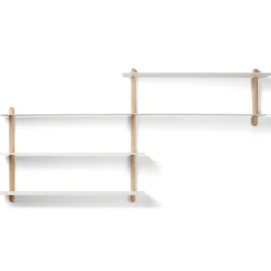 Gejst Nivo shelf B, Light oak- White New