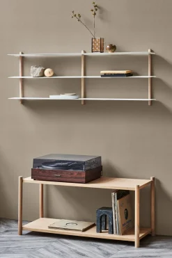 Gejst Nivo shelf D, Light oak- White New