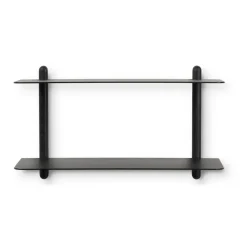 Gejst Nivo shelf F large, oiled ash- Black Hot