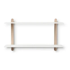 Gejst Nivo shelf F large, Light oak-white BrownWhite New