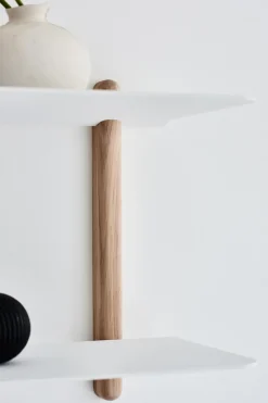 Gejst Nivo shelf F large, Light oak-white BrownWhite New
