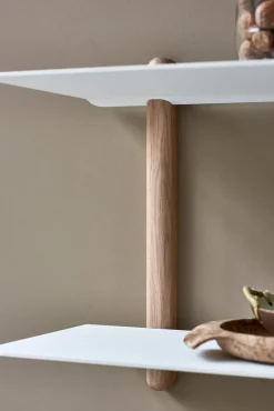 Gejst Nivo shelf F large, Light oak-white BrownWhite New