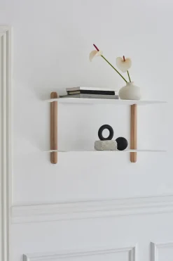 Gejst Nivo shelf F large, Light oak-white BrownWhite New