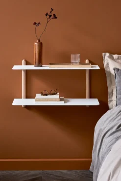 Gejst Nivo shelf F large, Light oak-white BrownWhite New