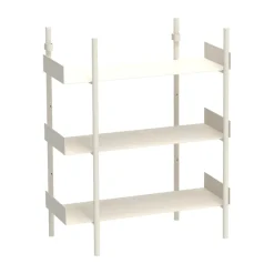 Broste Copenhagen Nobuko bookshelf 3 shelves, White Clearance
