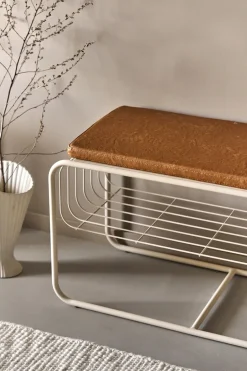 Scandi Living Nod bench/shoe rack 80x36x42 cm, Beige Outlet
