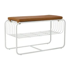 Scandi Living Nod bench/shoe rack 80x36x42 cm, White Outlet