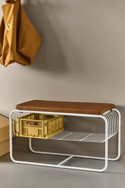 Scandi Living Nod bench/shoe rack 80x36x42 cm, White Outlet