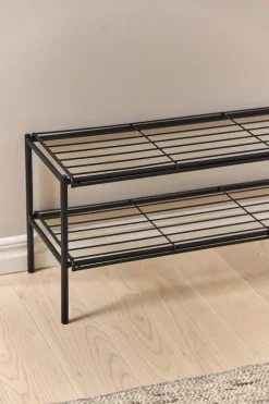 Scandi Living Nod shoe rack 80x30x37 cm, Black