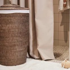 Lene Bjerre Norah washing basket 60 cm, Nature BeigeBrown Hot