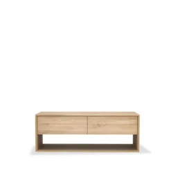 Ethnicraft Nordic media console, Oiled oak 1 door 1 drawer 120 Beige Best
