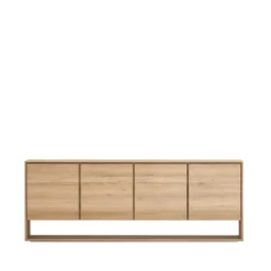 Ethnicraft Nordic sideboard, Oiled oak 4 doors Beige New