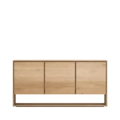 Ethnicraft Nordic sideboard, Wax oiled oak 3 doors Beige Sale