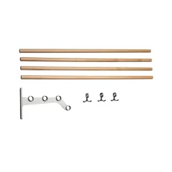 Essem Design Nostalgi 291 add-on hat shelf, Oak, aluminium stand Beige New