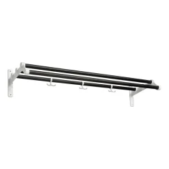 Essem Design Nostalgi 291 hat shelf 100 cm, Black oiled oak-white BlackWhite Outlet