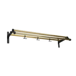 Essem Design Nostalgi 291 hat shelf, Brass, black Gold-coloured Best