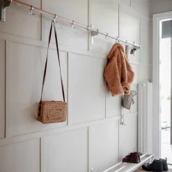 Essem Design Nostalgi add-on Hook rack, Oak, black stand Beige Clearance