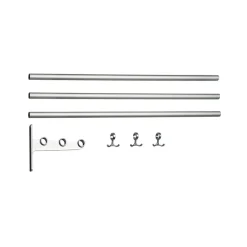 Essem Design Nostalgi add-on shoe or hat shelf, Aluminium, aluminium stand Silver-coloured Best