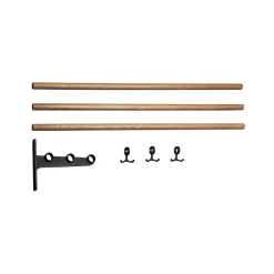 Essem Design Nostalgi add-on shoe or hat shelf, Oak, black stand Beige Online