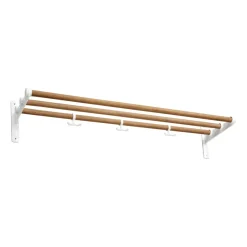 Essem Design Nostalgi hat shelf/ shoe shelf, Bambu-white BrownWhite Hot